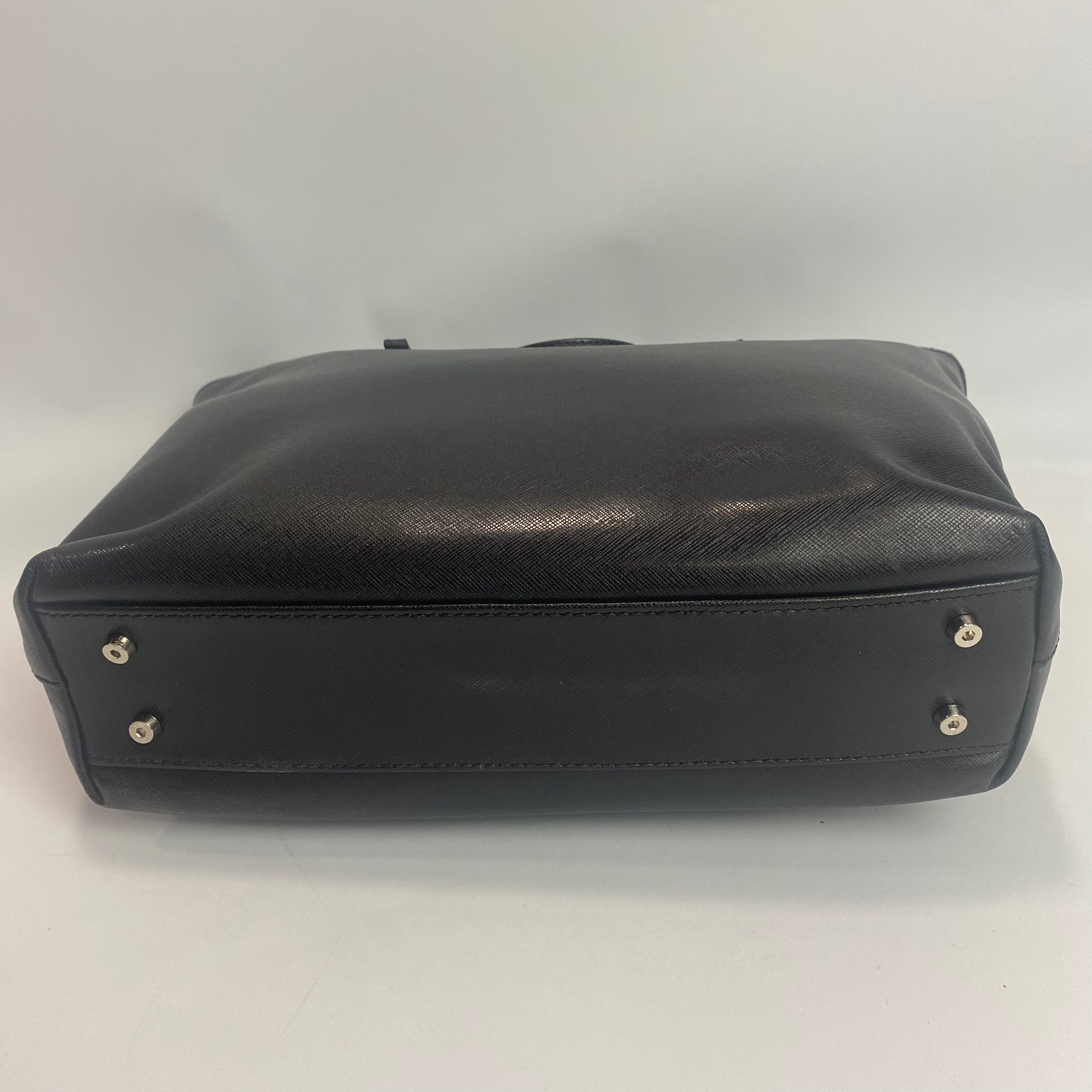 Coccinelle Black Saffiano Leather Tote Bag