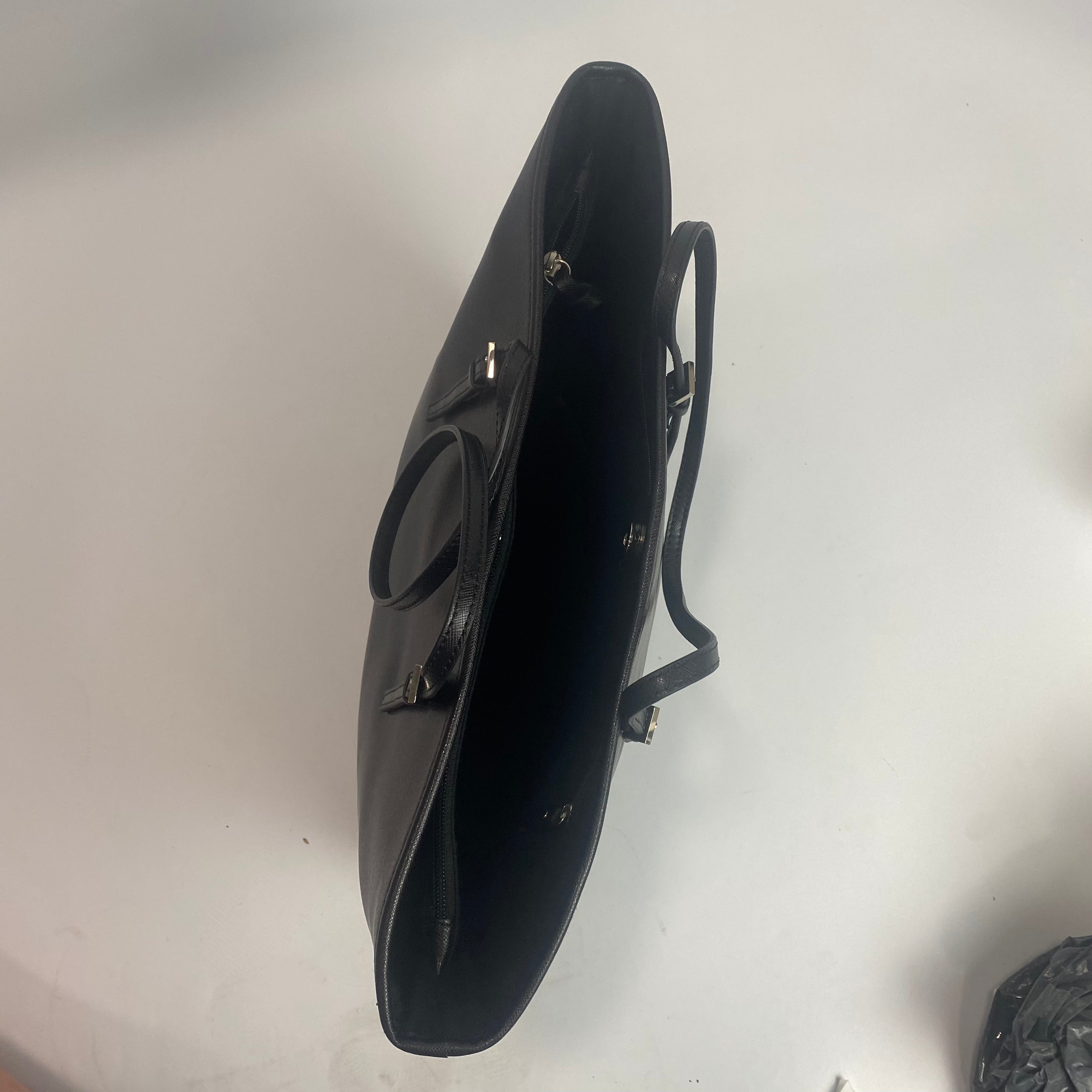 Coccinelle Black Saffiano Leather Tote Bag