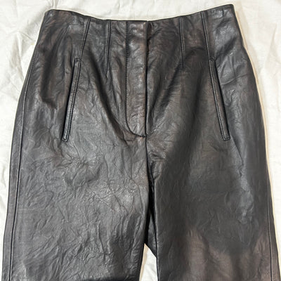 Veronica Beard $1000 New Black Lambskin Leggings XXS