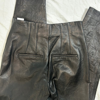 Veronica Beard $1000 New Black Lambskin Leggings XXS