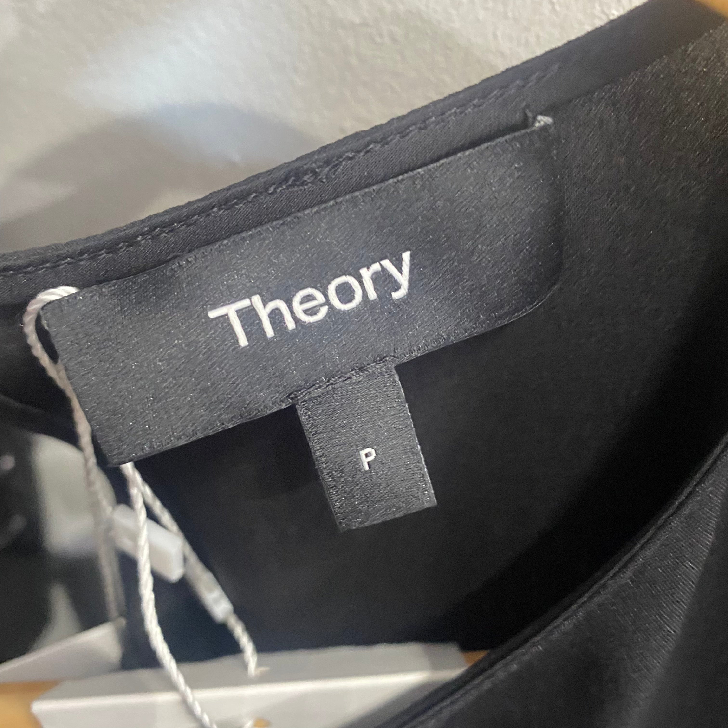 Theory New Black Silk Sleeveless Top XS