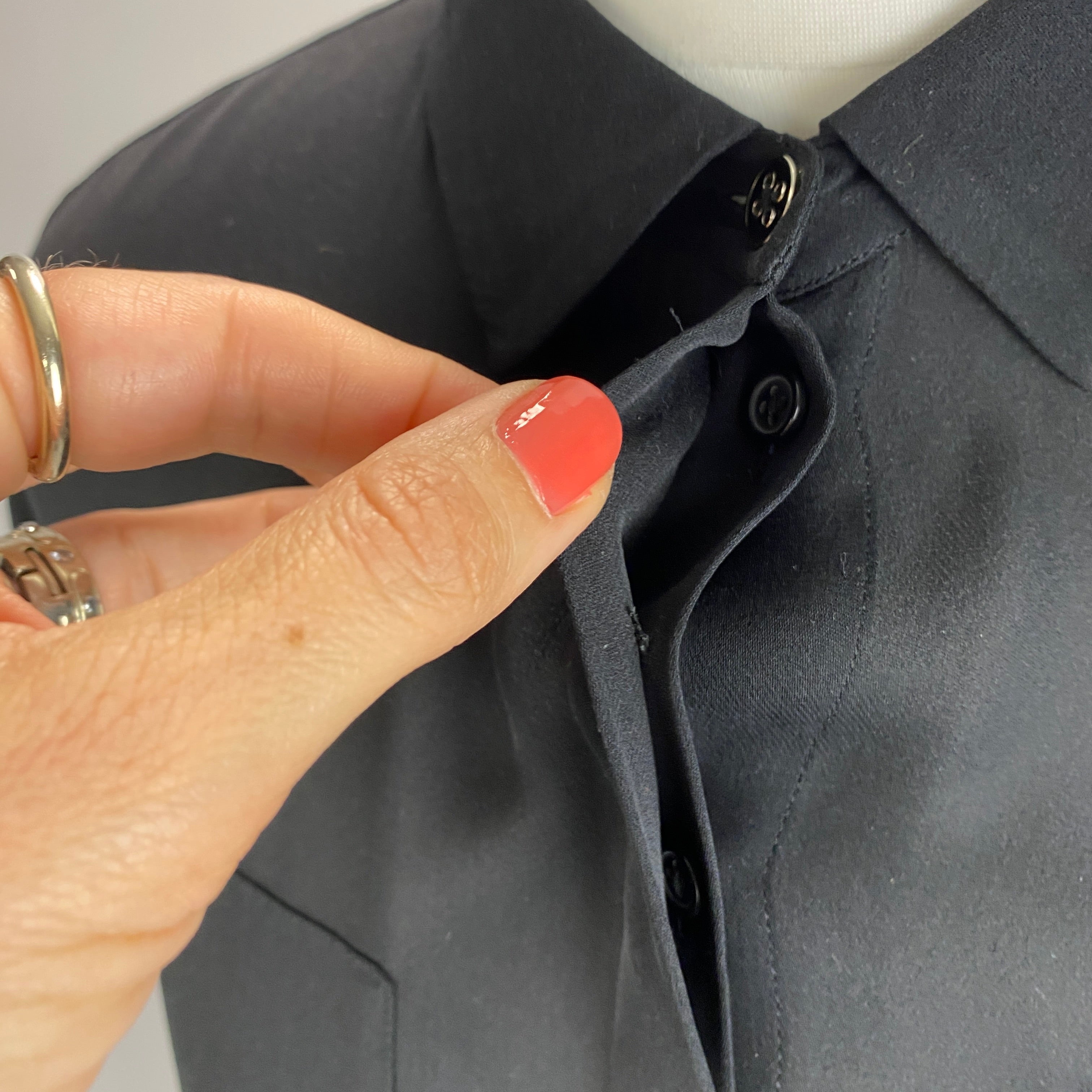 Me&Em Black Silk Slim Fit Shirt XS