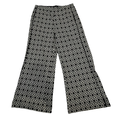 Me&Em Monochrome Geometric Jacquard Stretch Trousers L