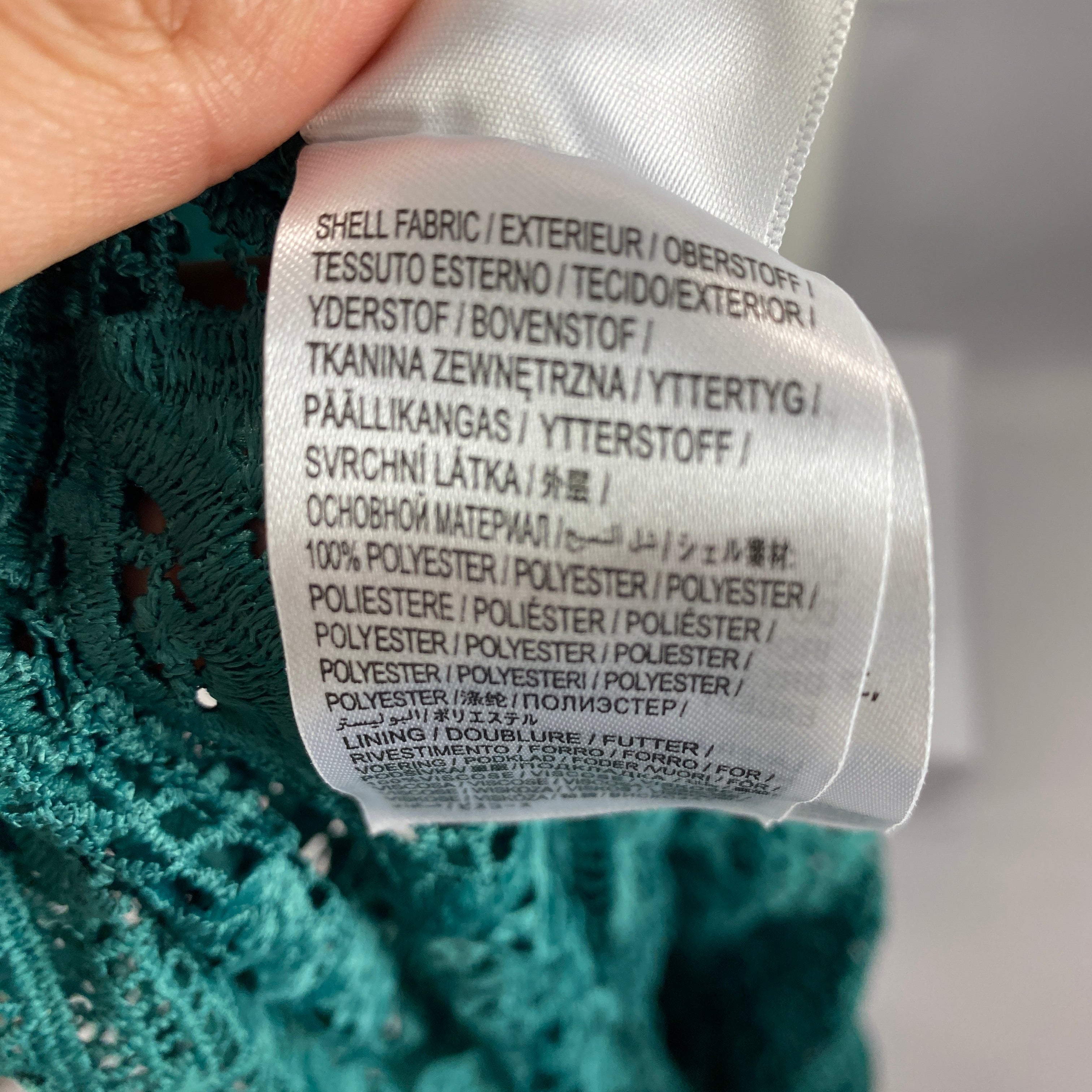 Farm Rio New £360 Emerald Guipure Maxi Dress XS