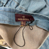 Mulberry Brand New Pale Denim Strappy Midi Dress XS