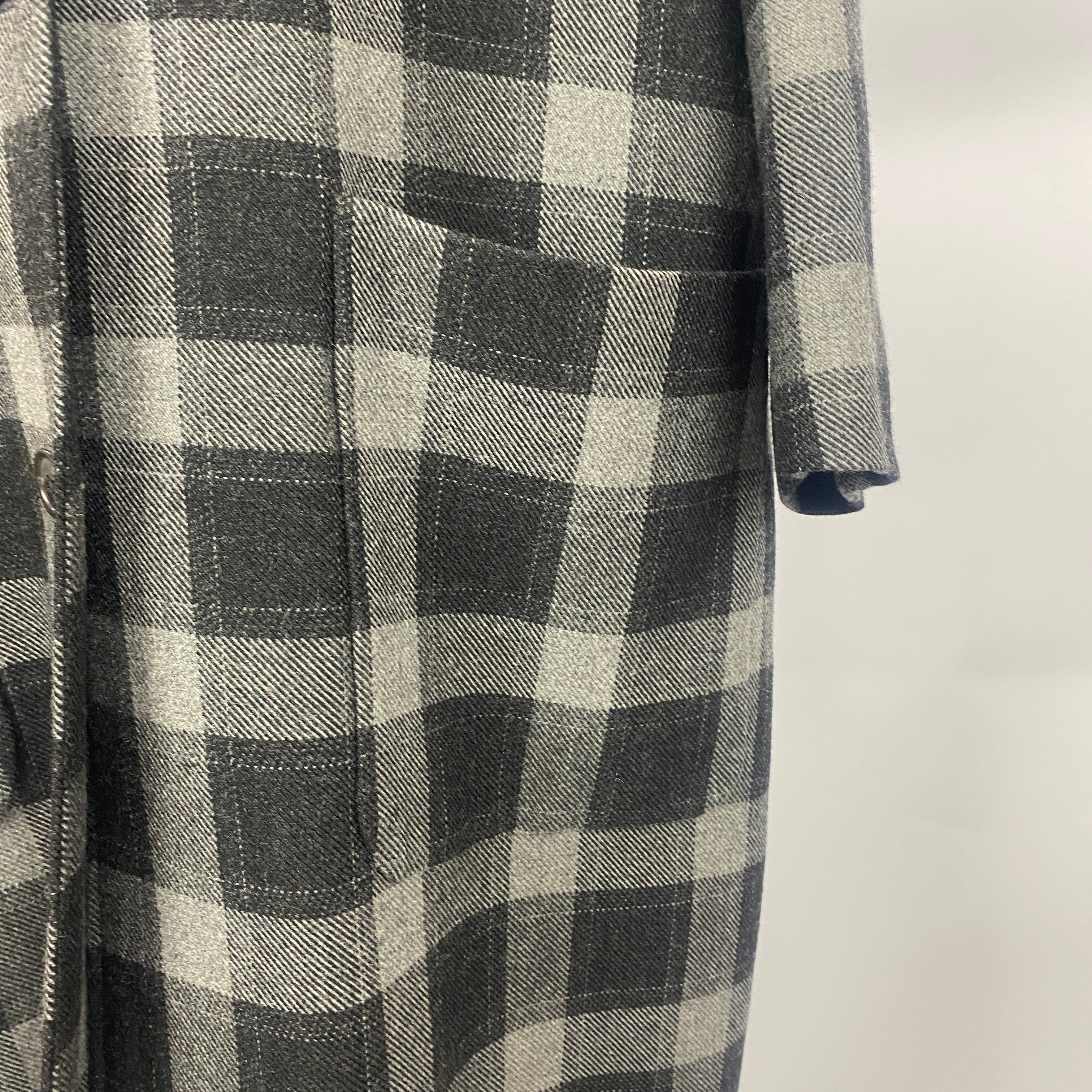 Isabel Marant Grey Check Wool Oversized Coat XS/S