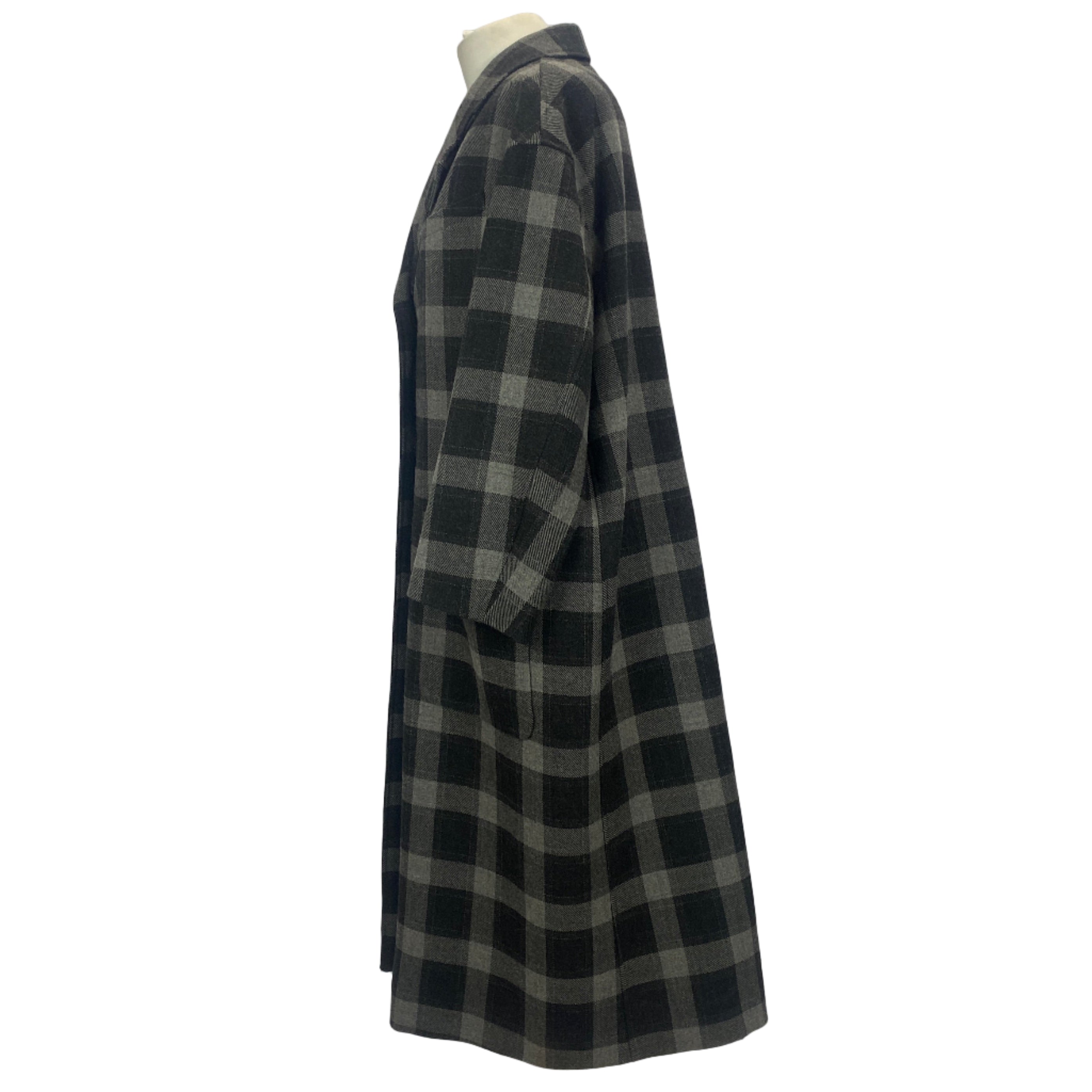 Isabel Marant Grey Check Wool Oversized Coat XS/S
