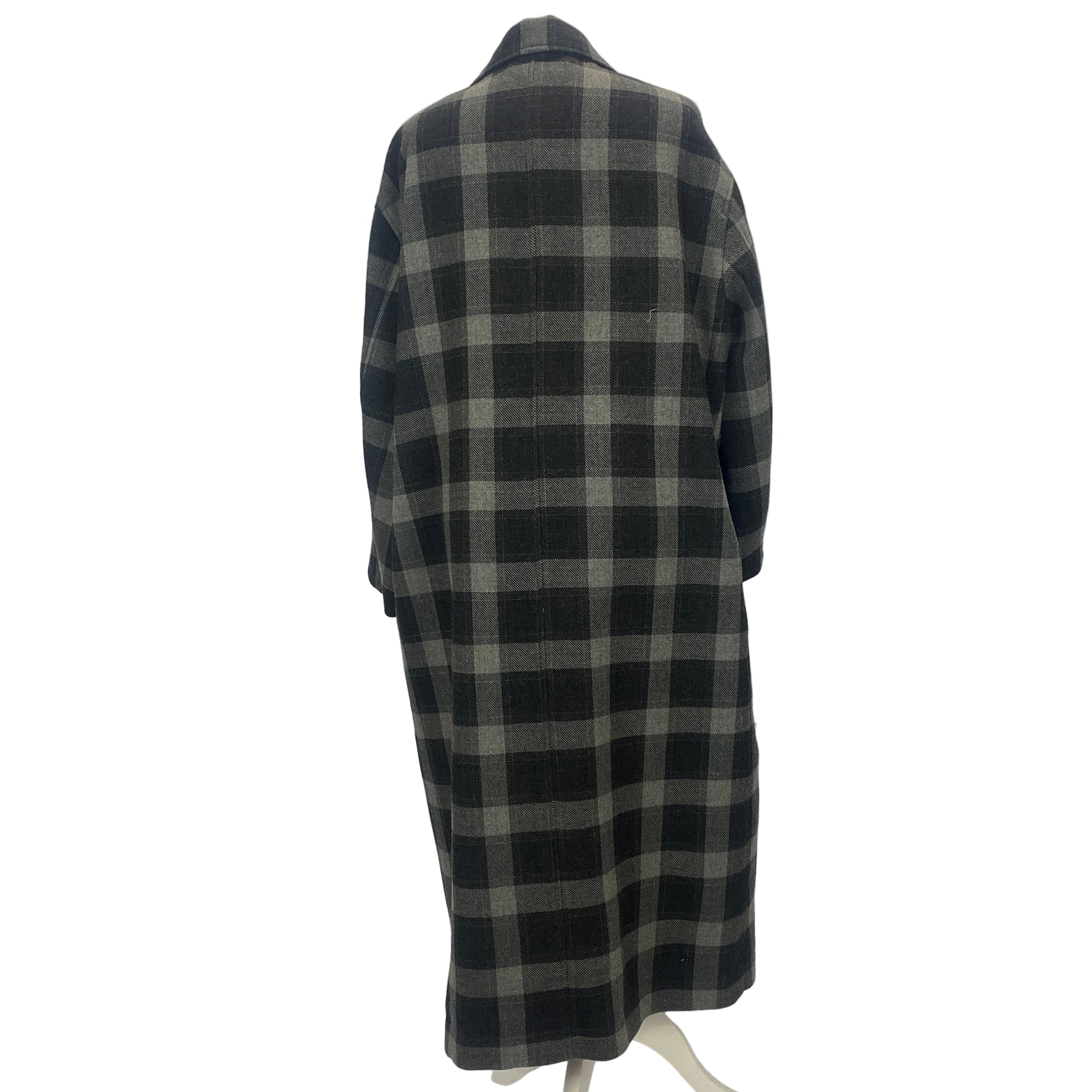Isabel Marant Grey Check Wool Oversized Coat XS/S