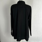Eileen Fisher Brand New £155 Black Classic Collar Cotton Shirt S