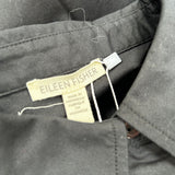 Eileen Fisher Brand New £155 Black Classic Collar Cotton Shirt S