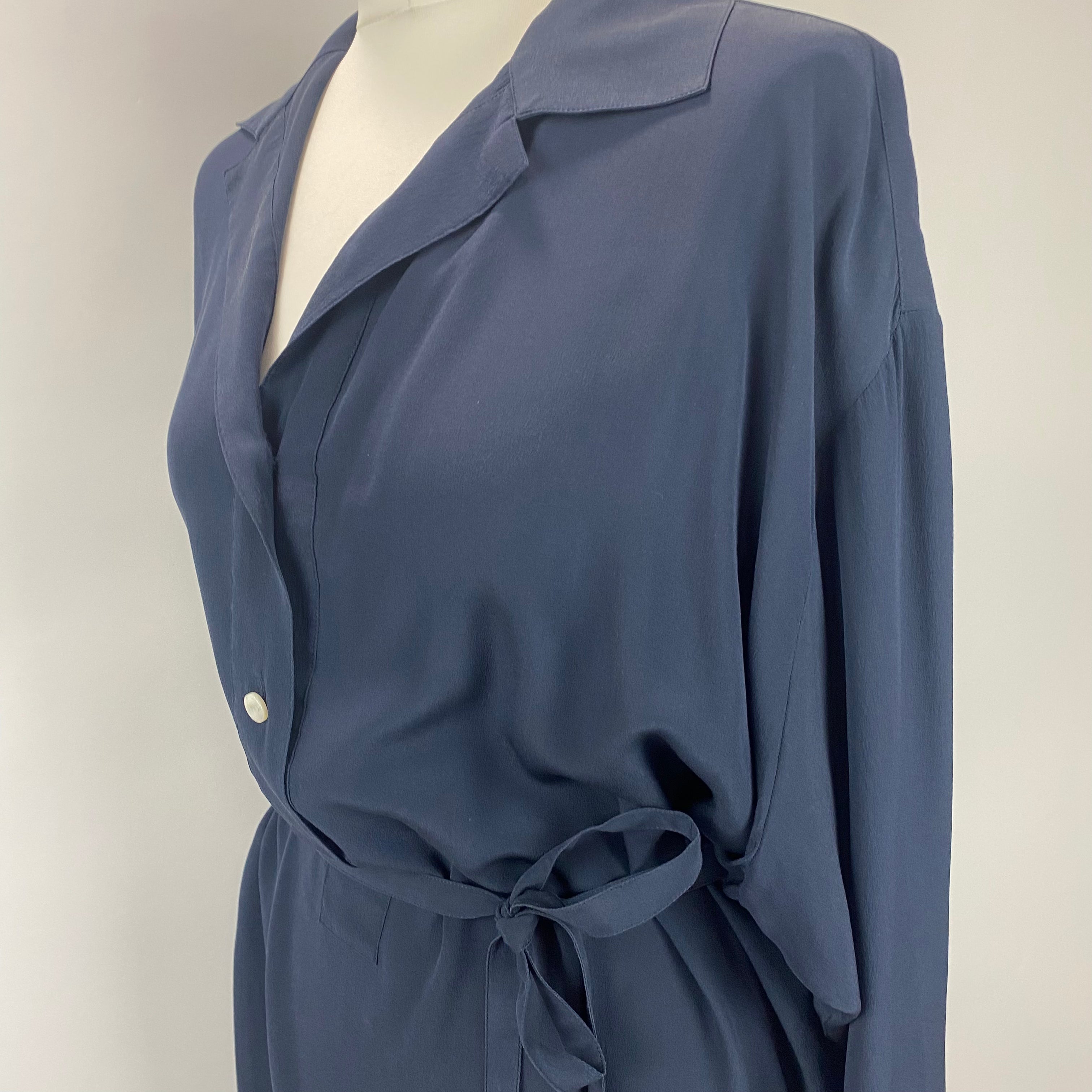 The Row Navy Silk Oversized Tunic Dress M/L/XL/XXL