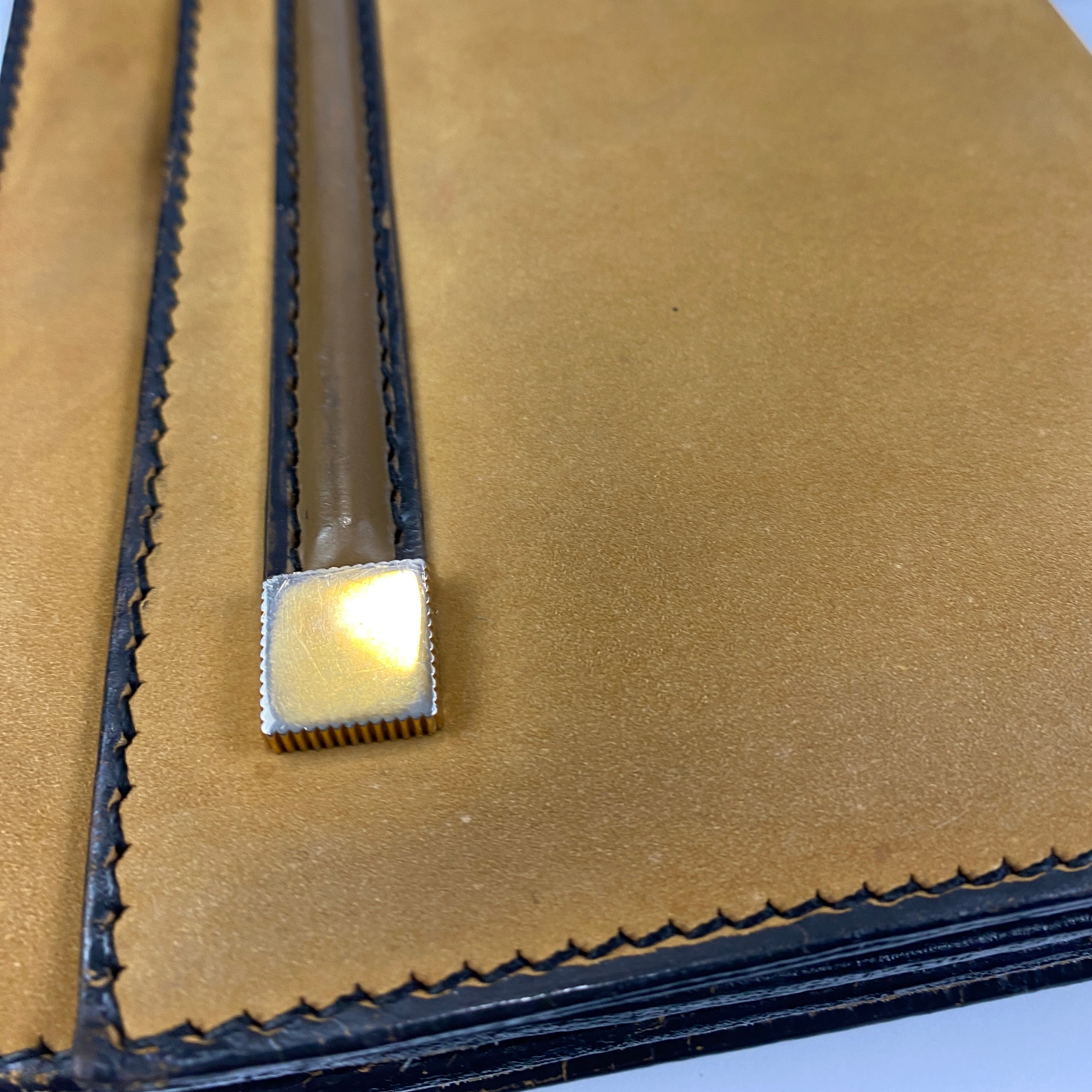 Loewe Camel Suede Flap Front Vintage Handbag