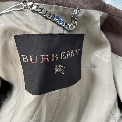 Burberry Cocoa Linen & Cotton Trench Coat XXS