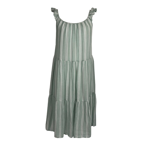 Rails Mint and White Stripe Tiered Sundress S/M