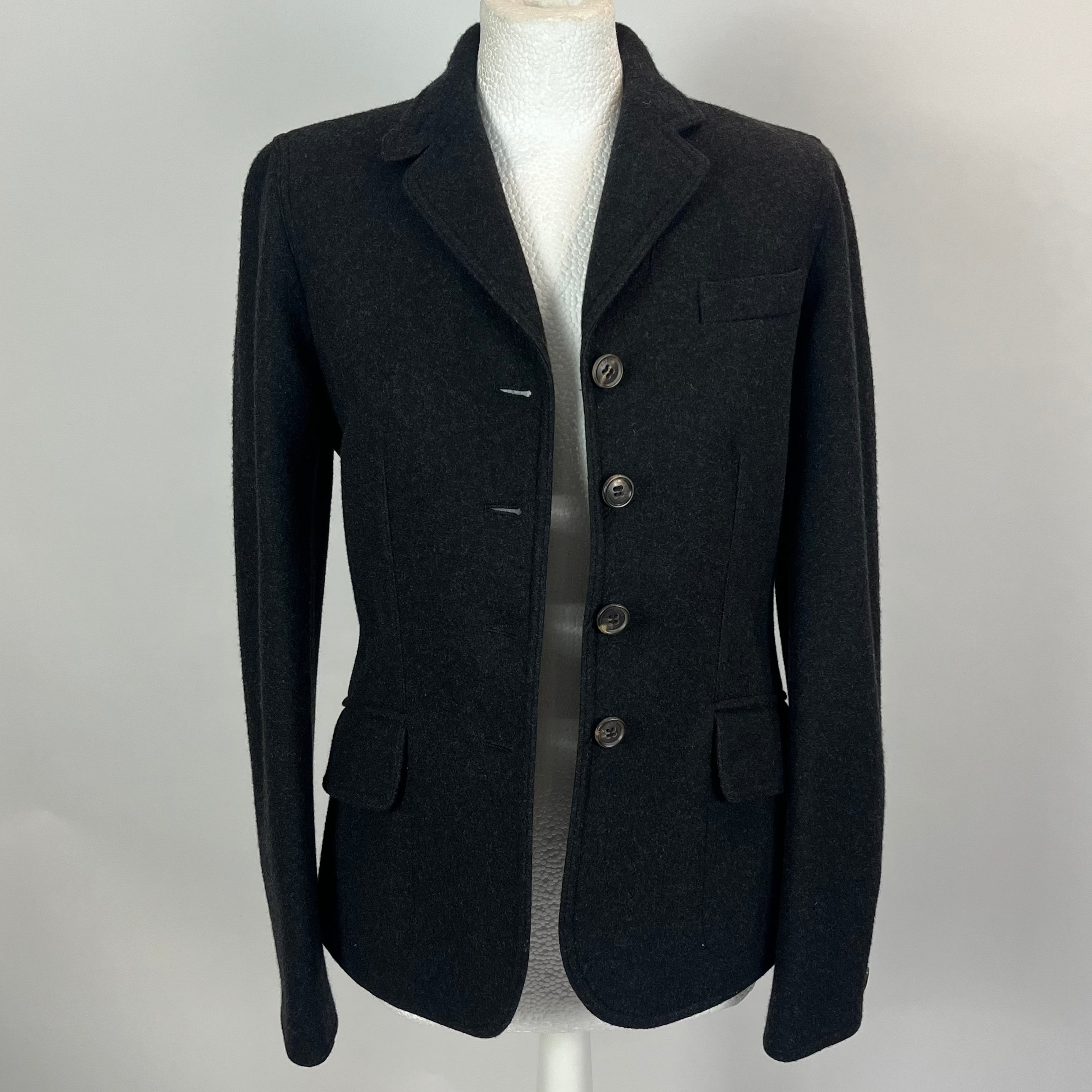 Loro Piana £3000 Charcoal Cashmere & Suede Jacket S