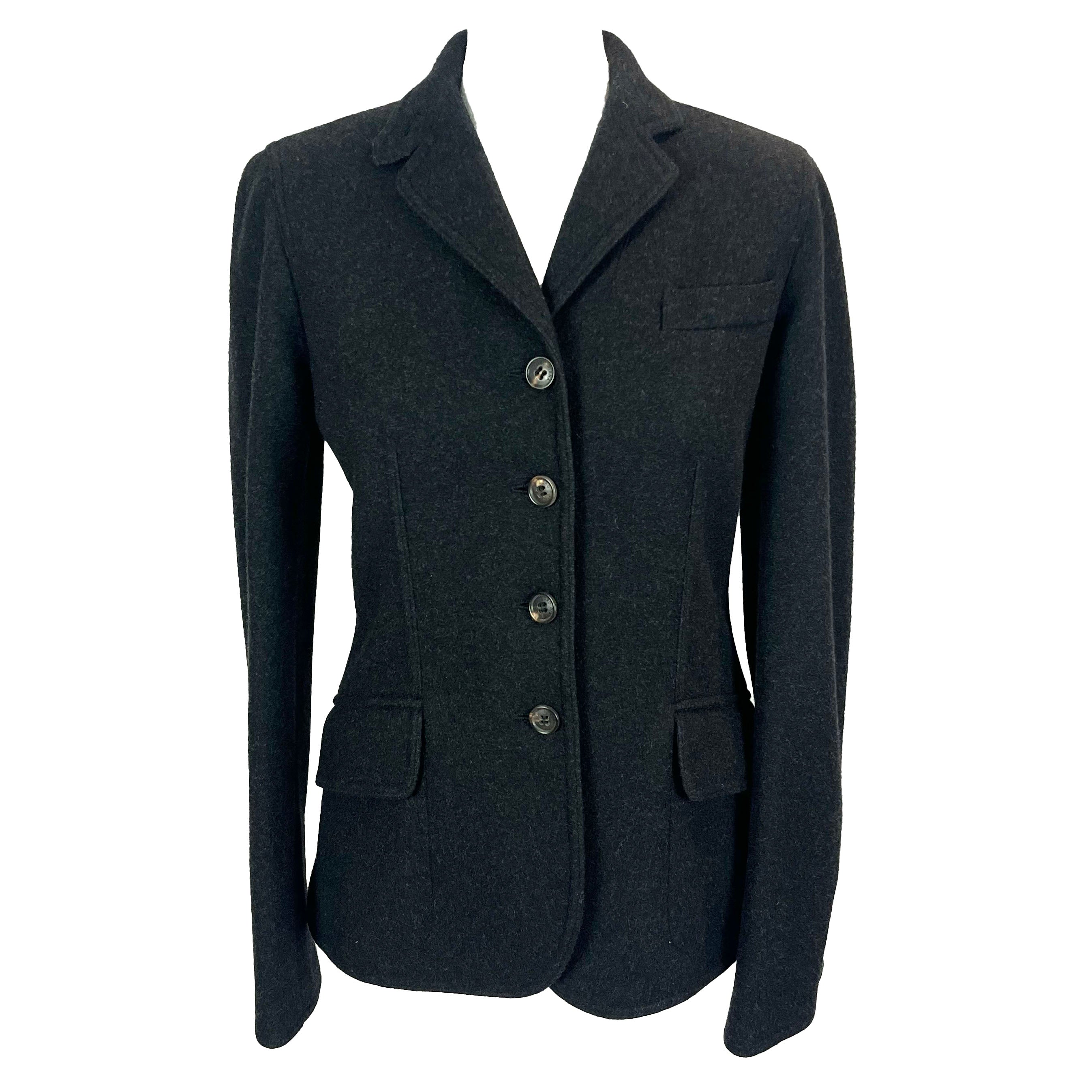 Loro Piana £3000 Charcoal Cashmere & Suede Jacket S