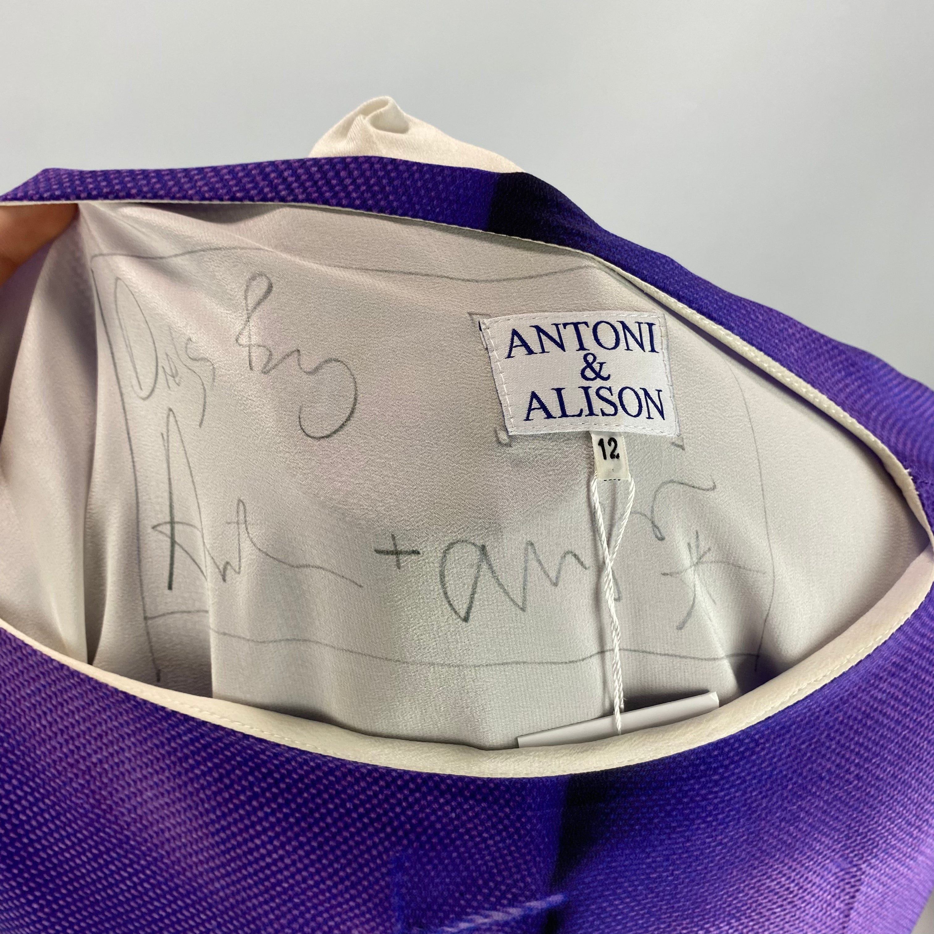 Antoni & Alison Digital Print Silk Tunic Dress M/L/XL/XXL