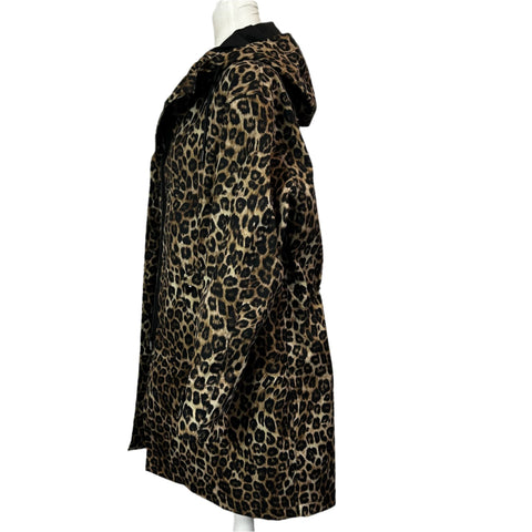 The Kooples Brand New £390 Leopardprint Waterproof Parka XS/S/M