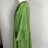 Devotion Twins Apple Green Cotton Pintuck Maxi Dress S