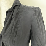 Armani Collezioni Black Waterproofed Cotton Jacket XS