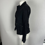 Armani Collezioni Black Waterproofed Cotton Jacket XS