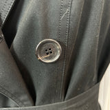 Burberry £1890 Black Classic Sandringham Trench Coat M