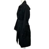 Burberry £1890 Black Classic Sandringham Trench Coat M