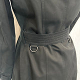 Burberry £1890 Black Classic Sandringham Trench Coat M