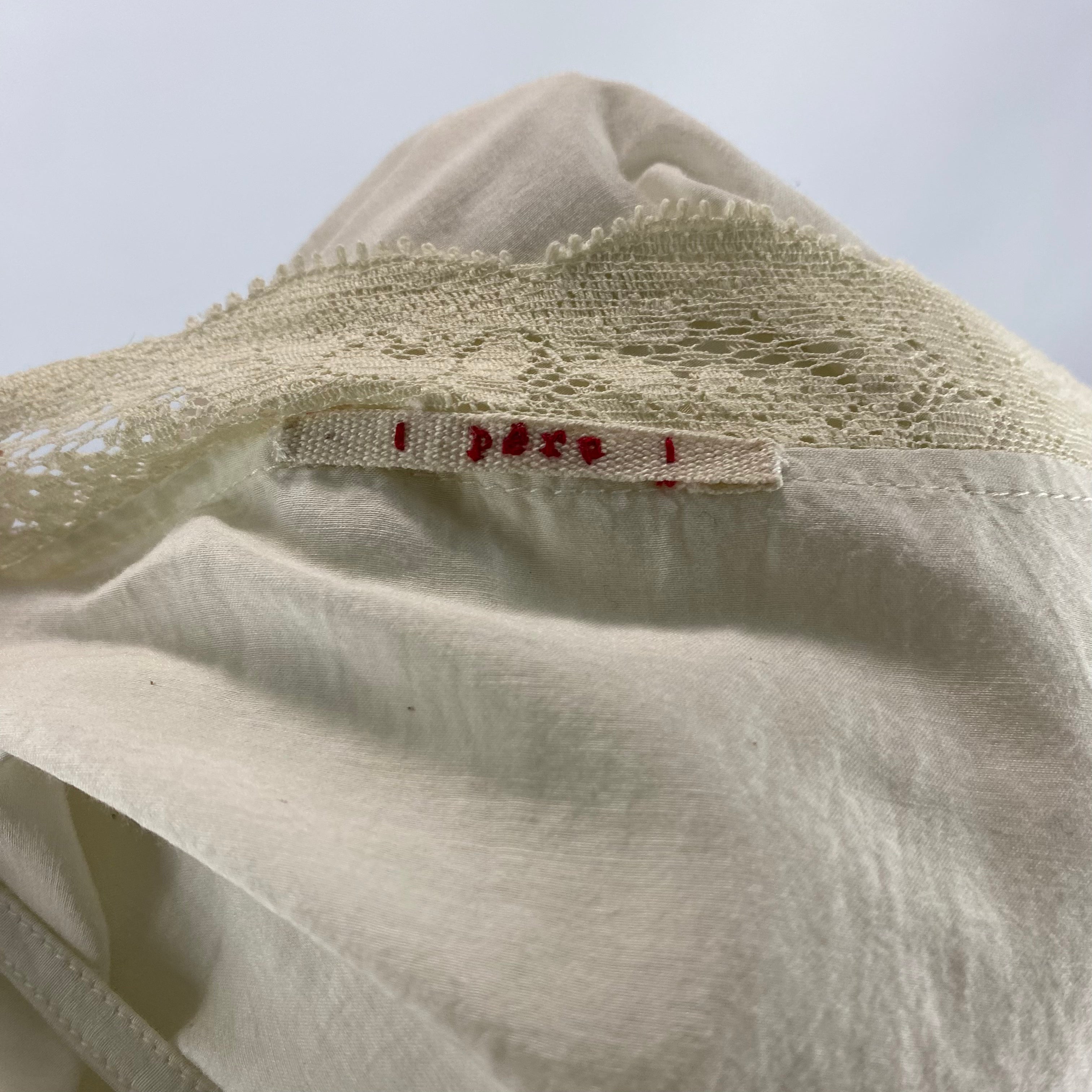 Pero £1200 Cream Ditzy Floral Silk & Cotton Maxi Dress S