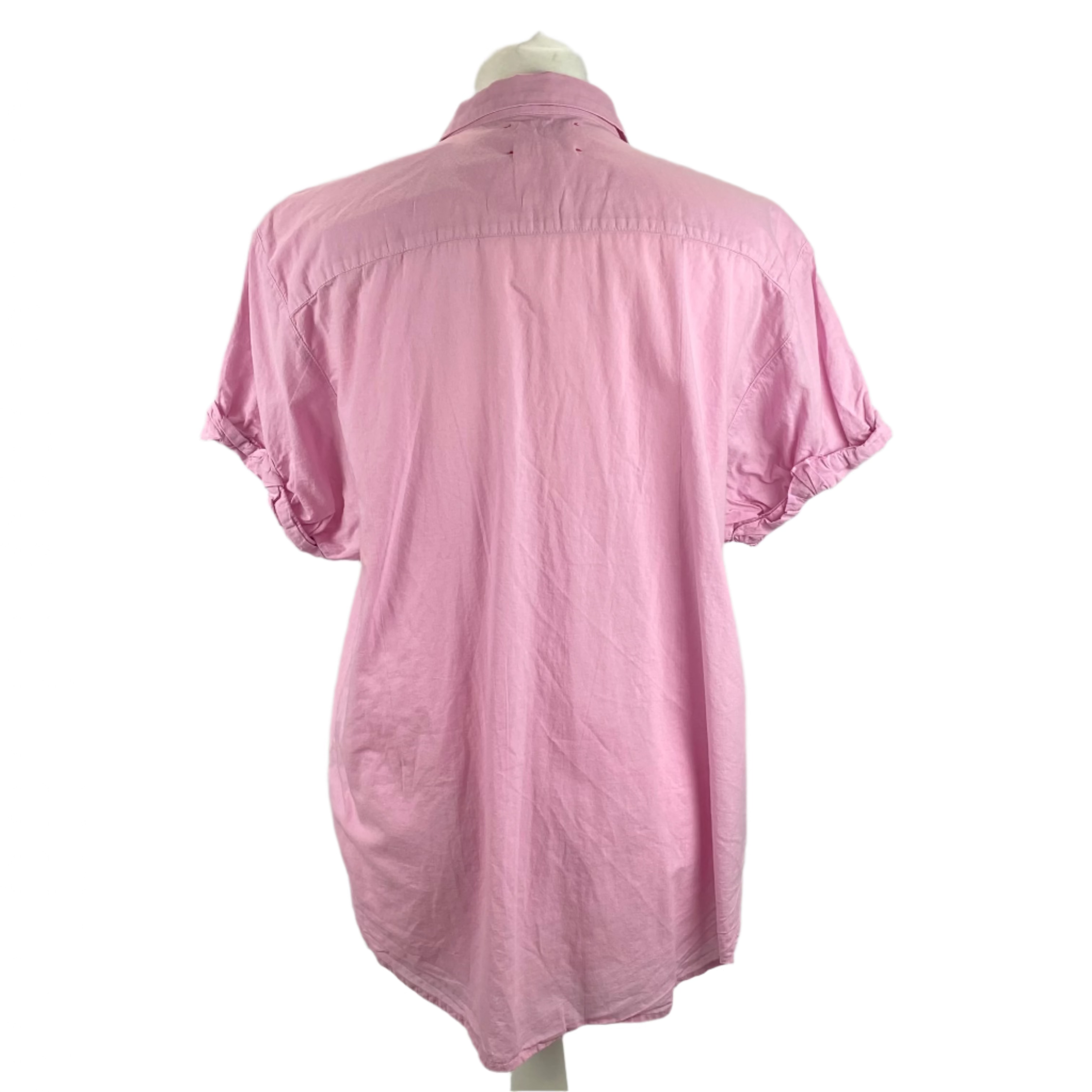 Xirena Sorbet Pink Cotton Short Sleeve Shirt S