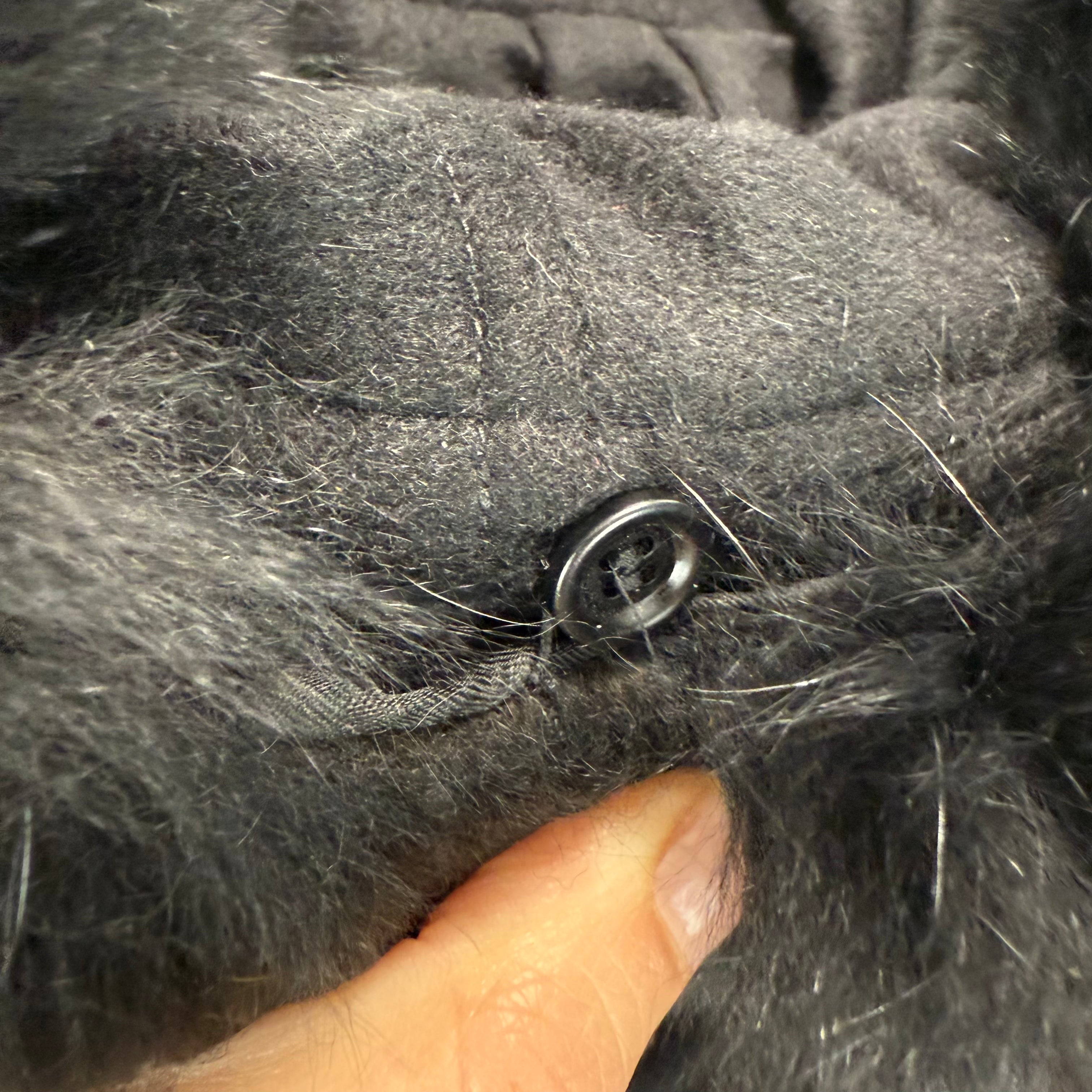 Max Mara Black Pure Cashmere Hooded Coat XS/S/M