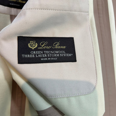 Loro Piana £3000 Nude Pink Technowool Storm System Belted Jacket S