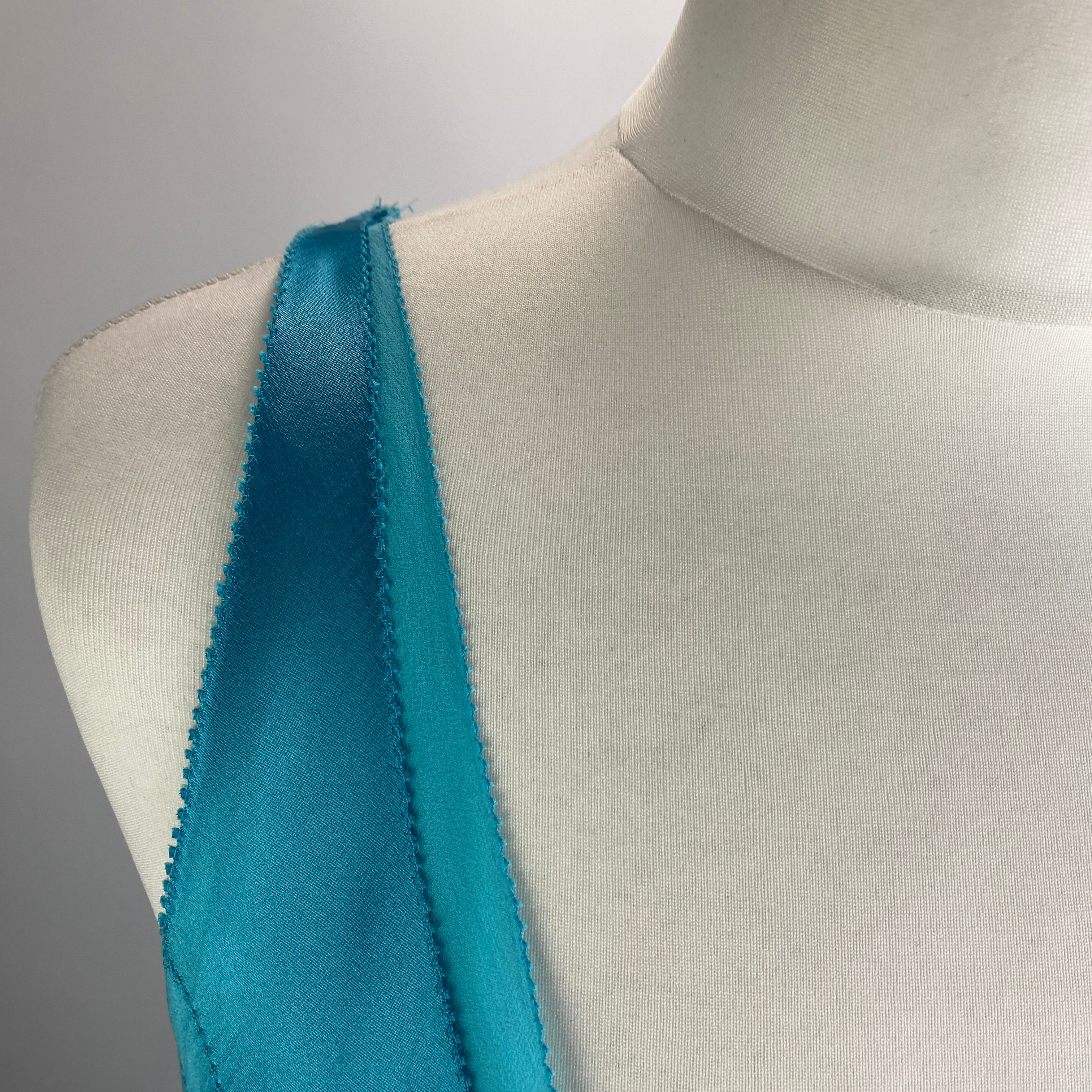 Amanda Wakeley Peacock Silk Slip Dress L