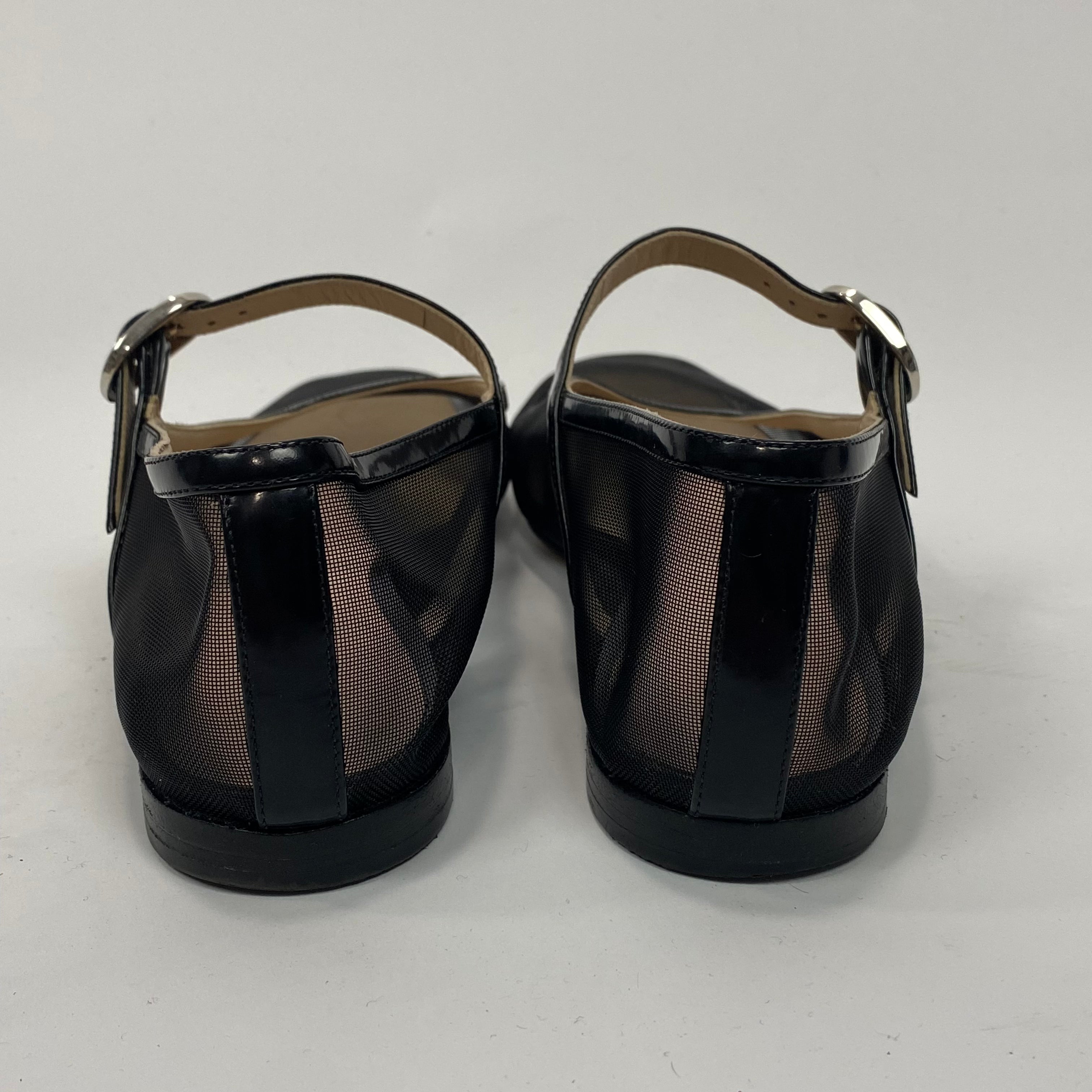Le Monde Beryl £415 Black Netting Maryjane Flats 38.5