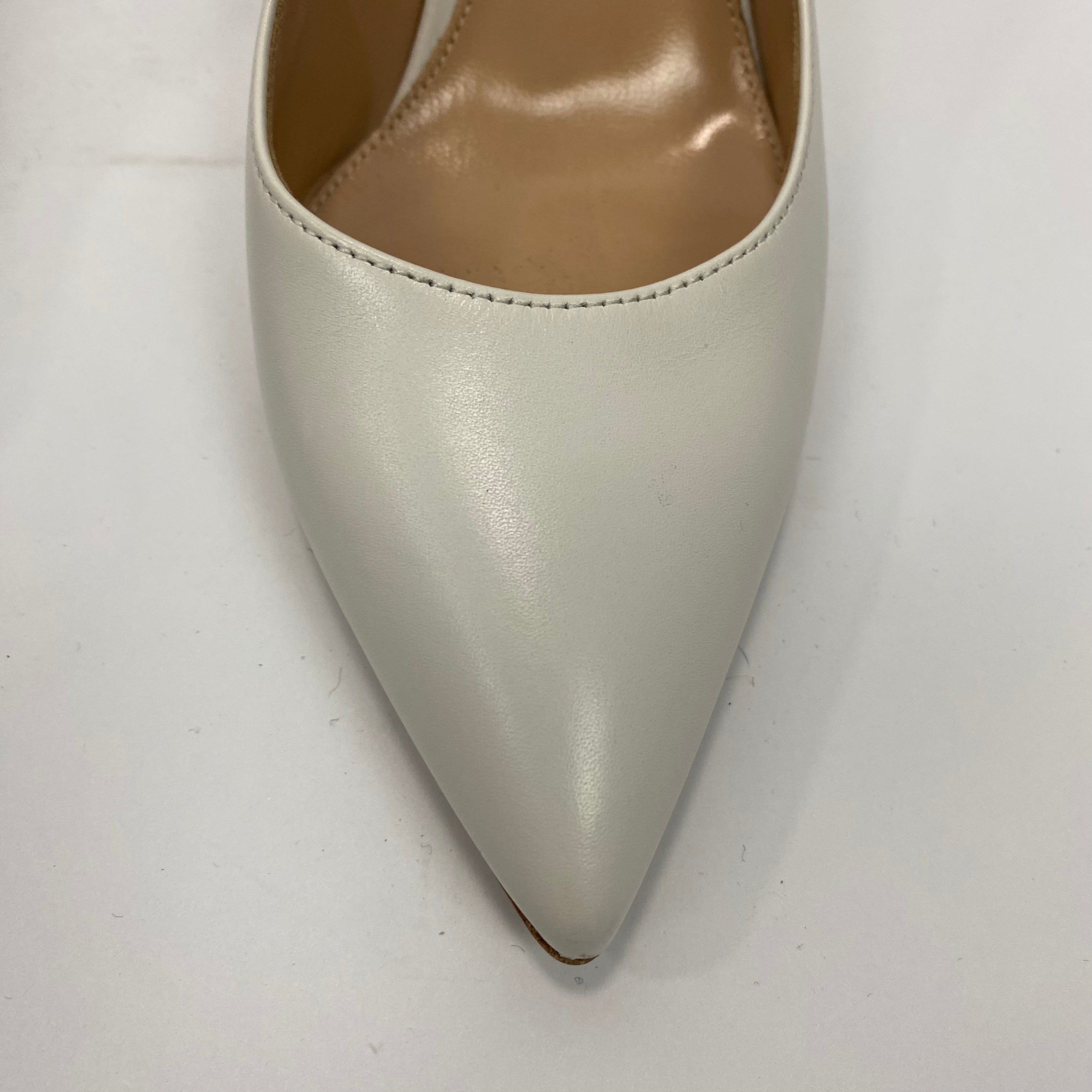 Gianvito Rossi £650 Ivory  Gianvito 85 Leather Heels 35