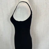 Reformation £360 Black Georgette & Lace One Shoulder Dress XS