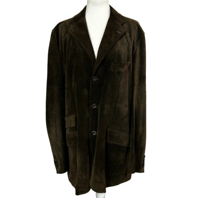 Etro Chocolate Suede Mens Jacket 54