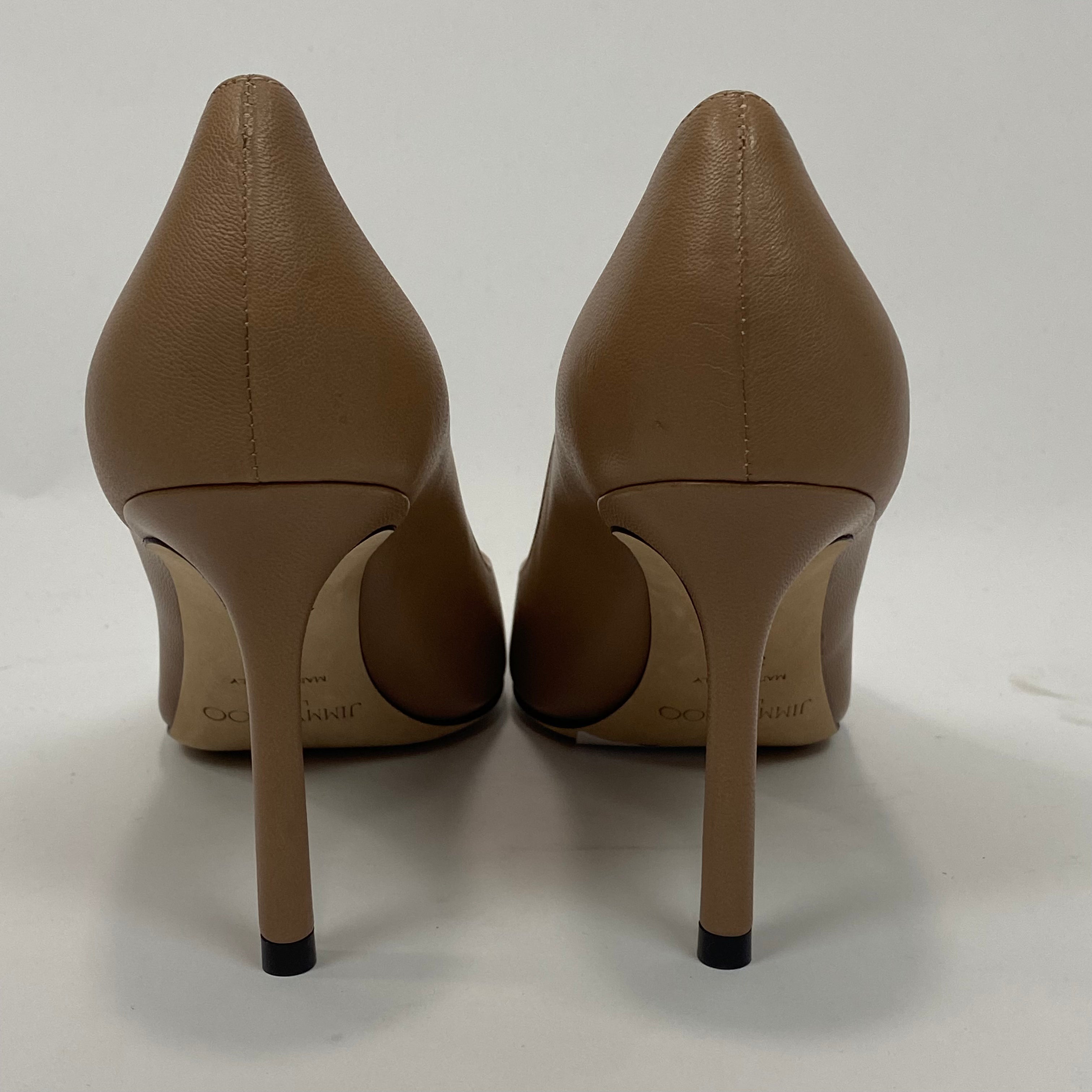 Jimmy Choo New £650 Nude Romy Leather Pumps 35.5