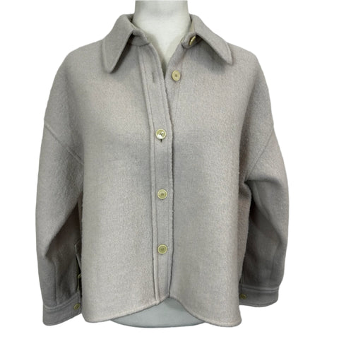 Isabel Marant £595 Ecru Alpaca & Wool Fleece Crop Jacket XS/S/M/L/XL