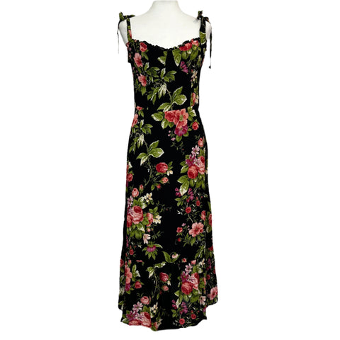 Reformation Brand New Black Cottage Green Nikita Maxi Dress M