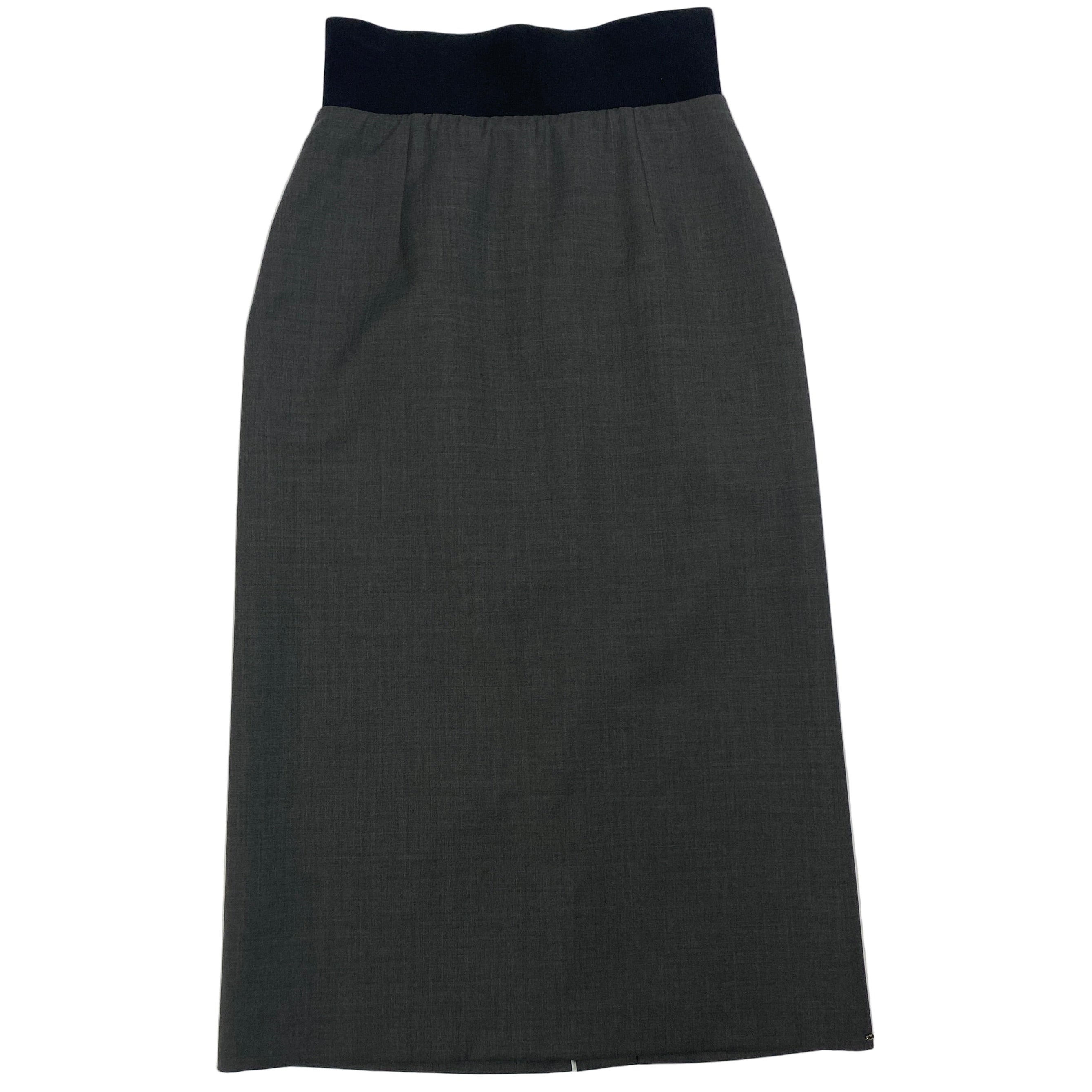SportMax Grey Wool Pencil Skirt S/M