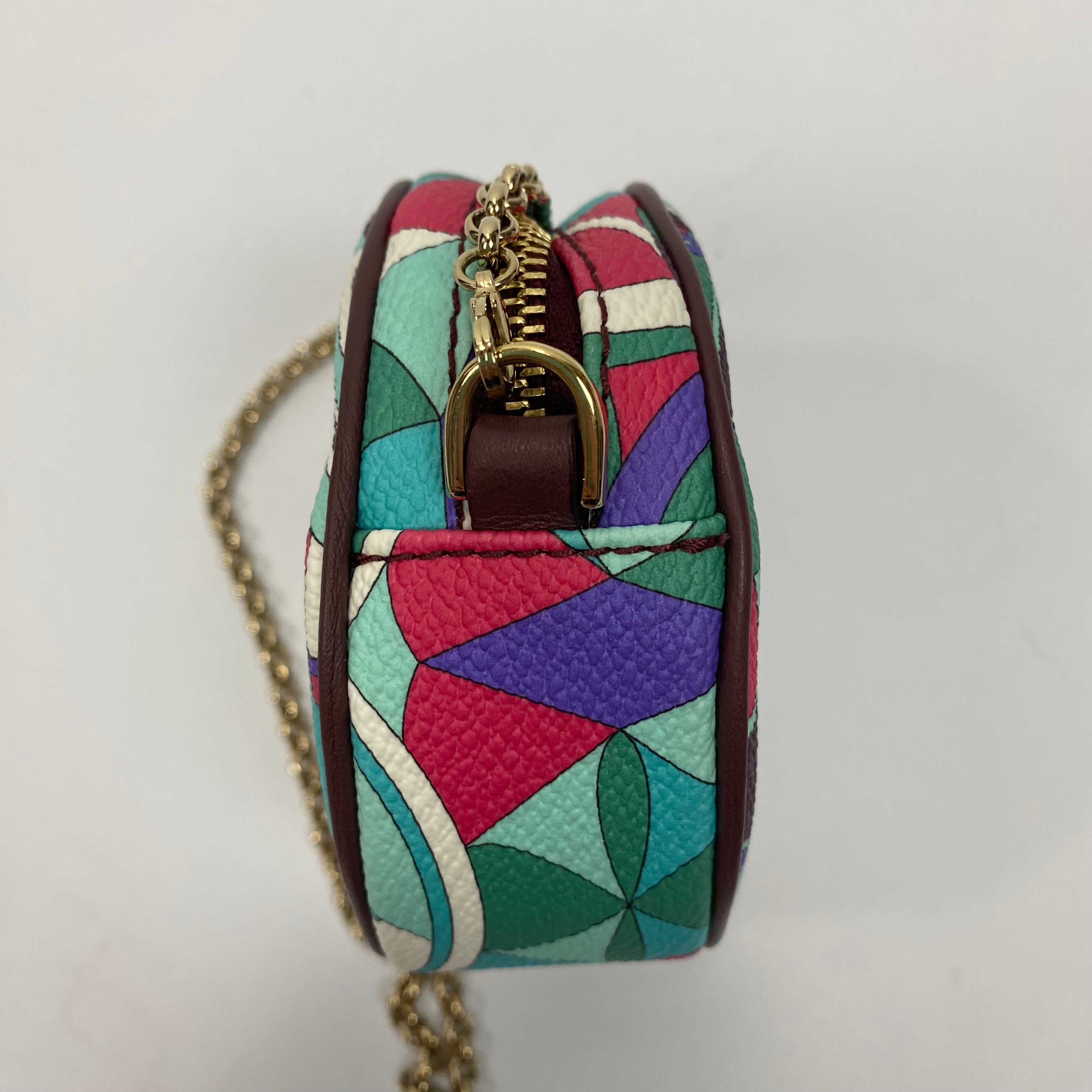 Emilio Pucci New Mint & Plum Circular Mini Bag