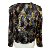 Rixo Brand New £345 Harlequin Sequin Wren Jacket M