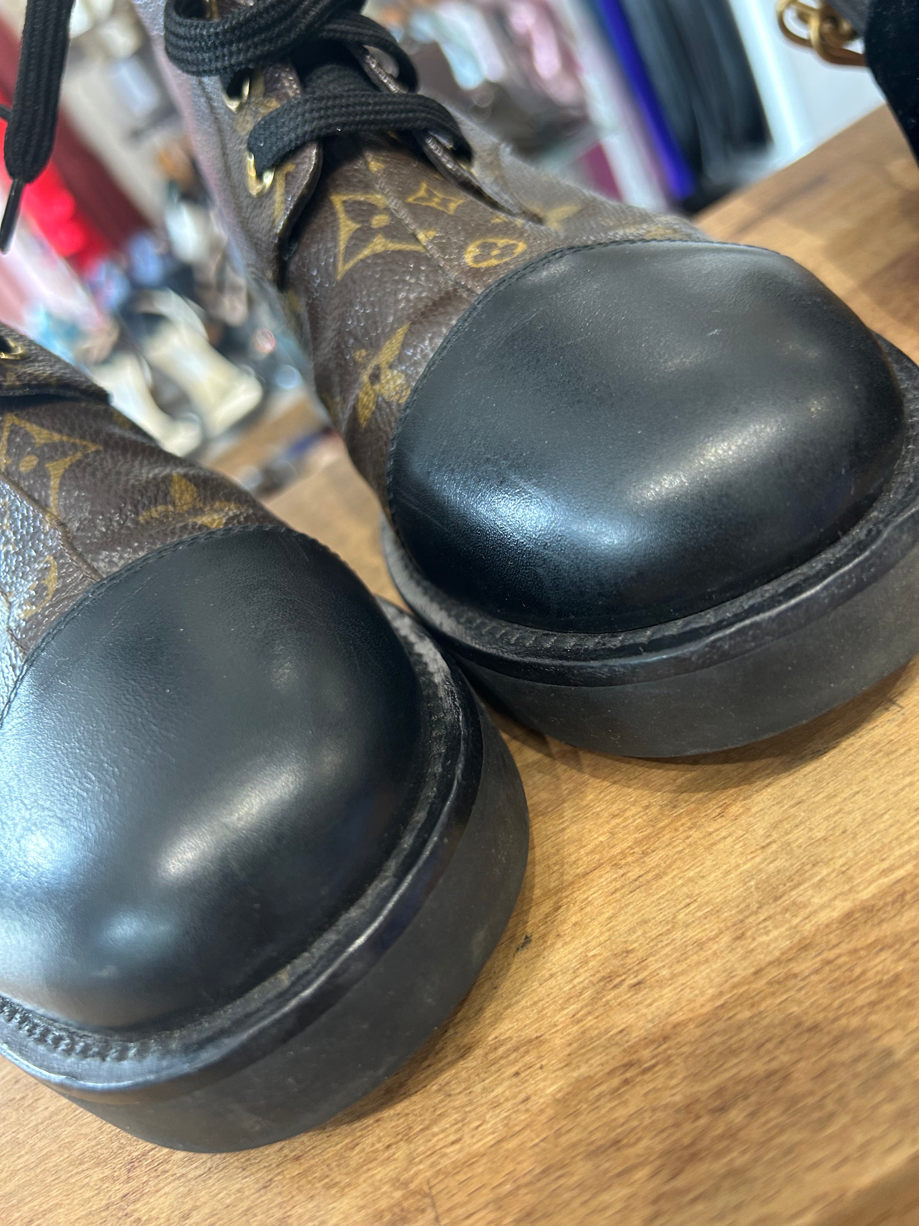 Louis Vuitton Monogram Canvas Wonderland Boots 37