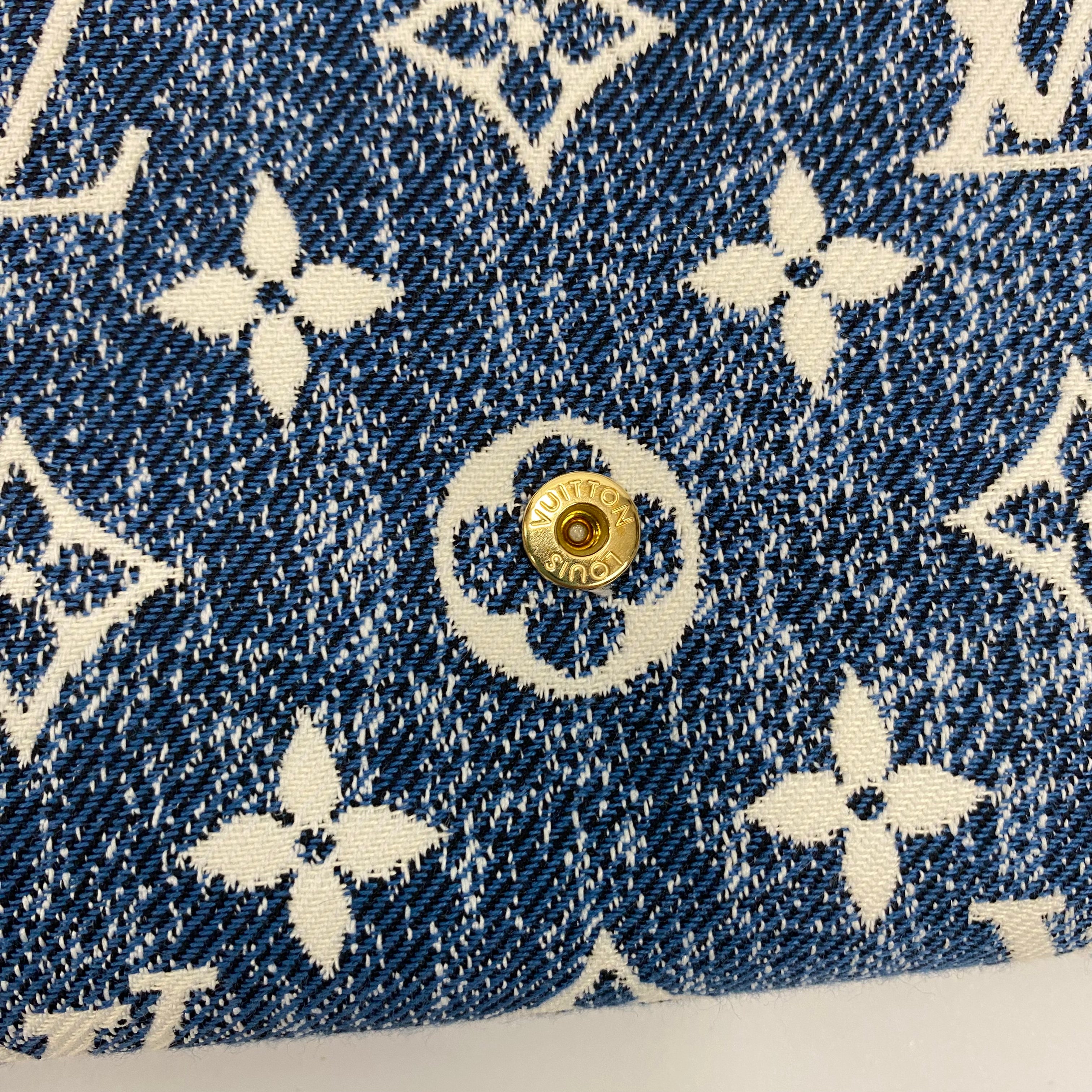 Louis Vuitton Rare Sarah Wallet Monogram Jacquard Denim