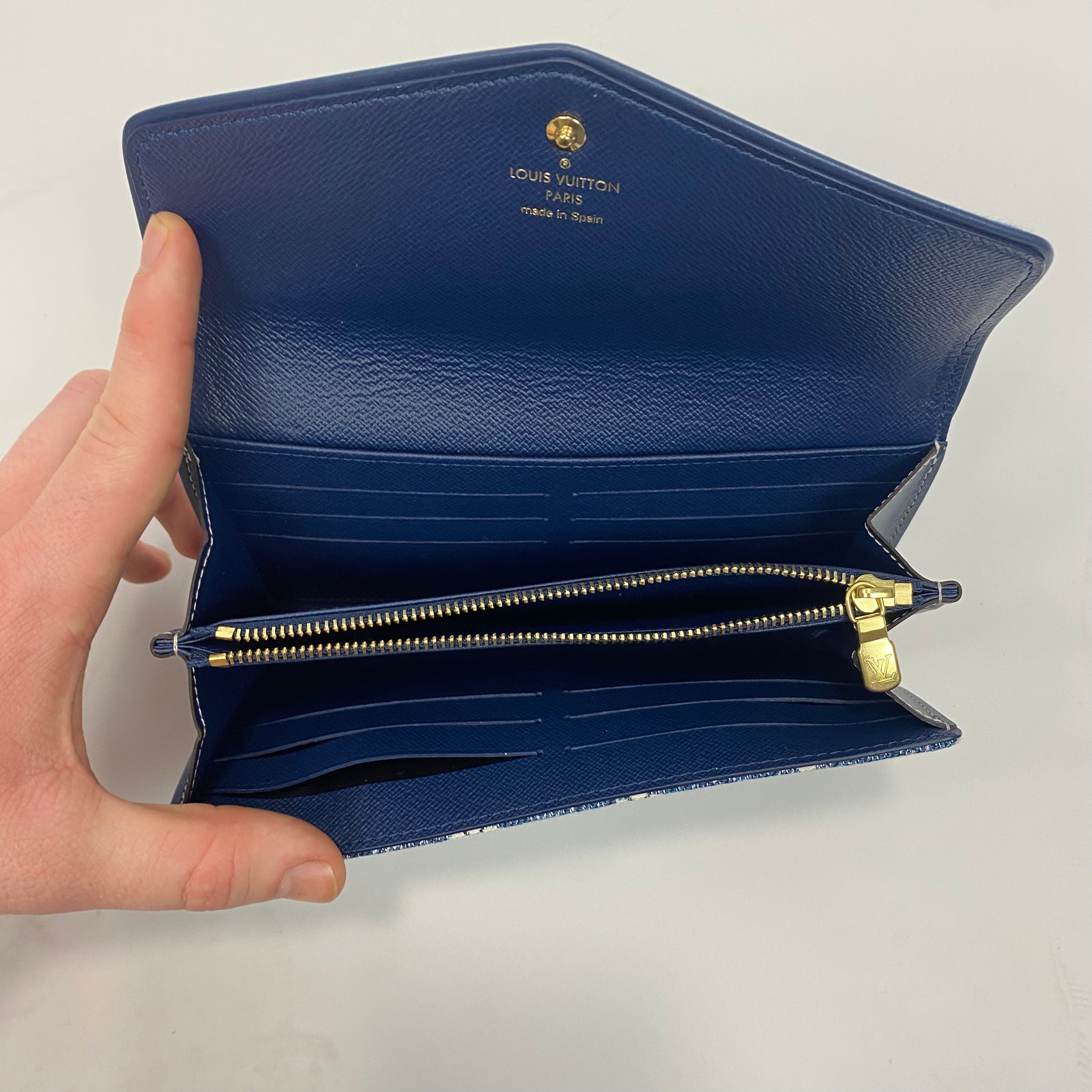 Louis Vuitton Rare Sarah Wallet Monogram Jacquard Denim