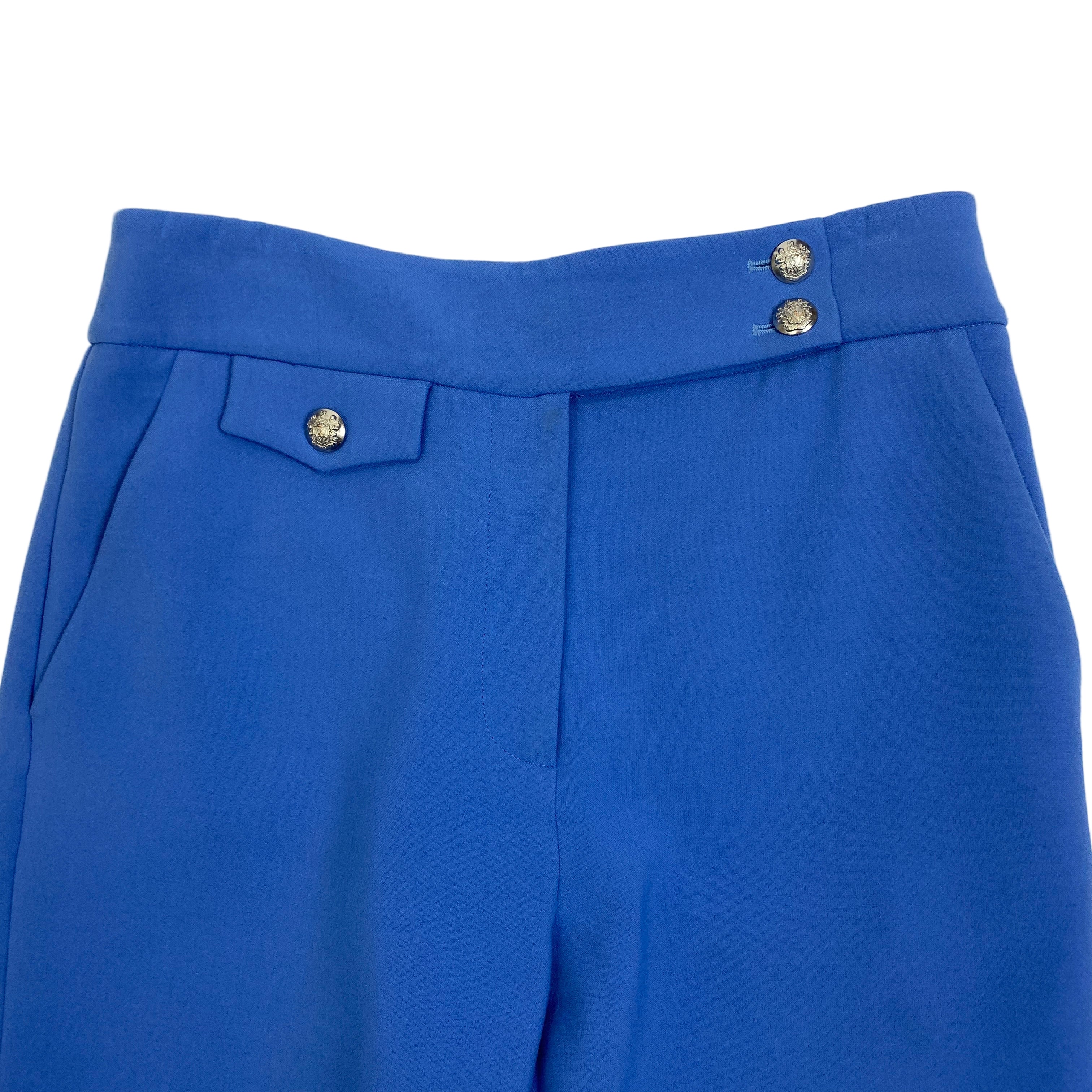 Veronica Beard Cobalt Renzo Crop Trousers S