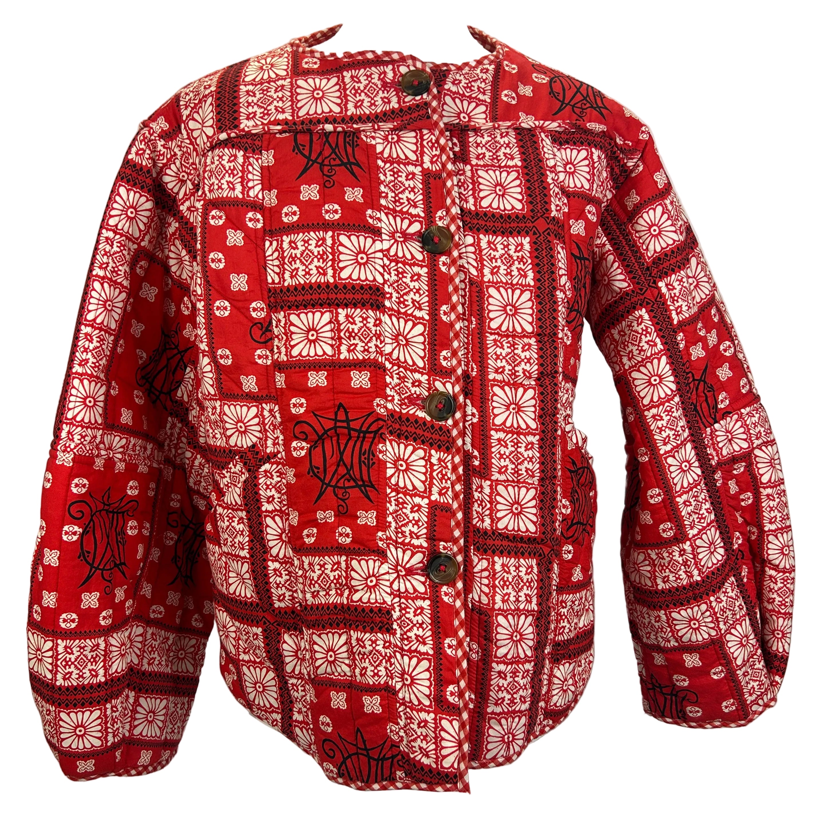 Damson Madder New £130 Macy Red Bandana Reversible Jacket XS/S