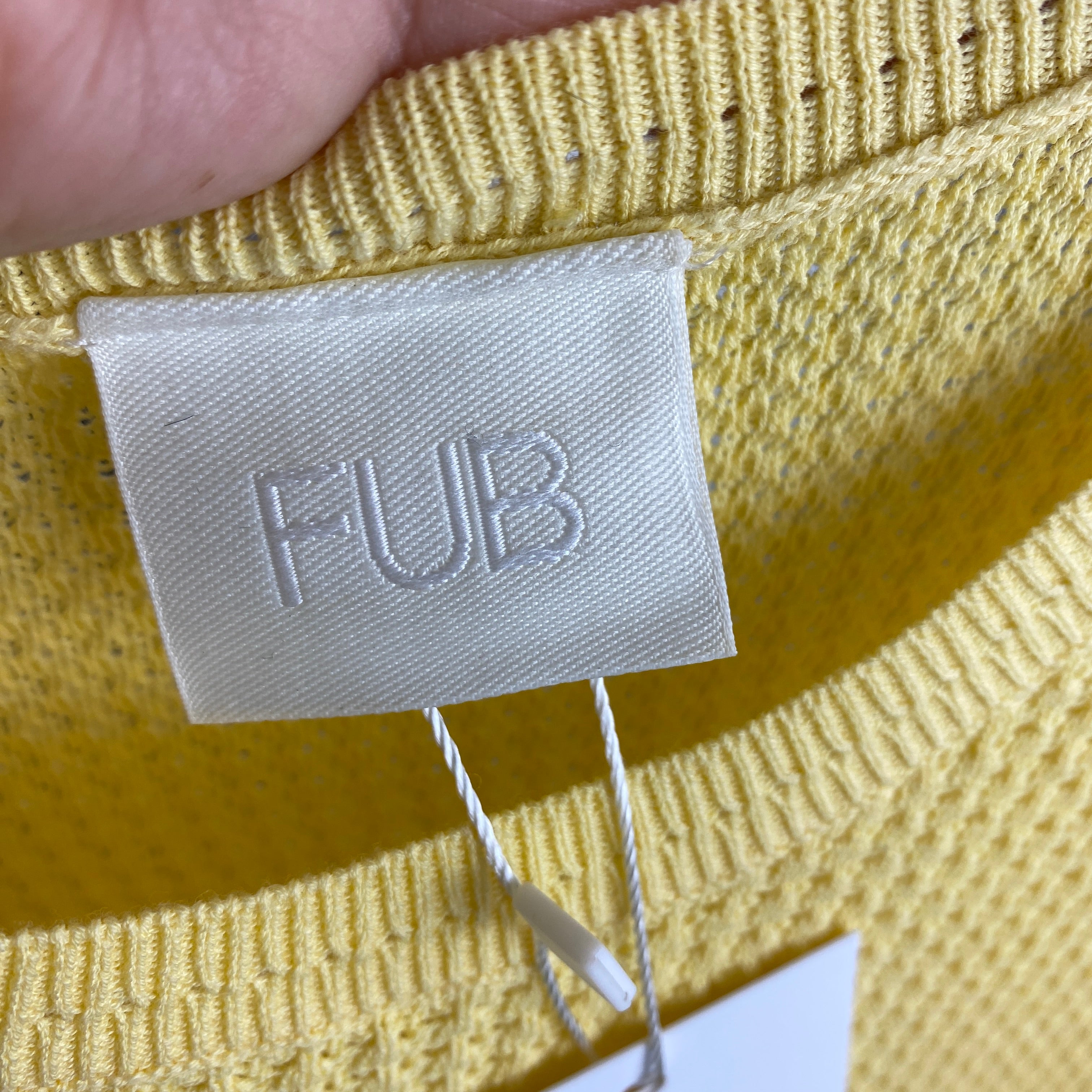 FUB New £202 Lemon Cotton Waffle Knit Maxi Dress S