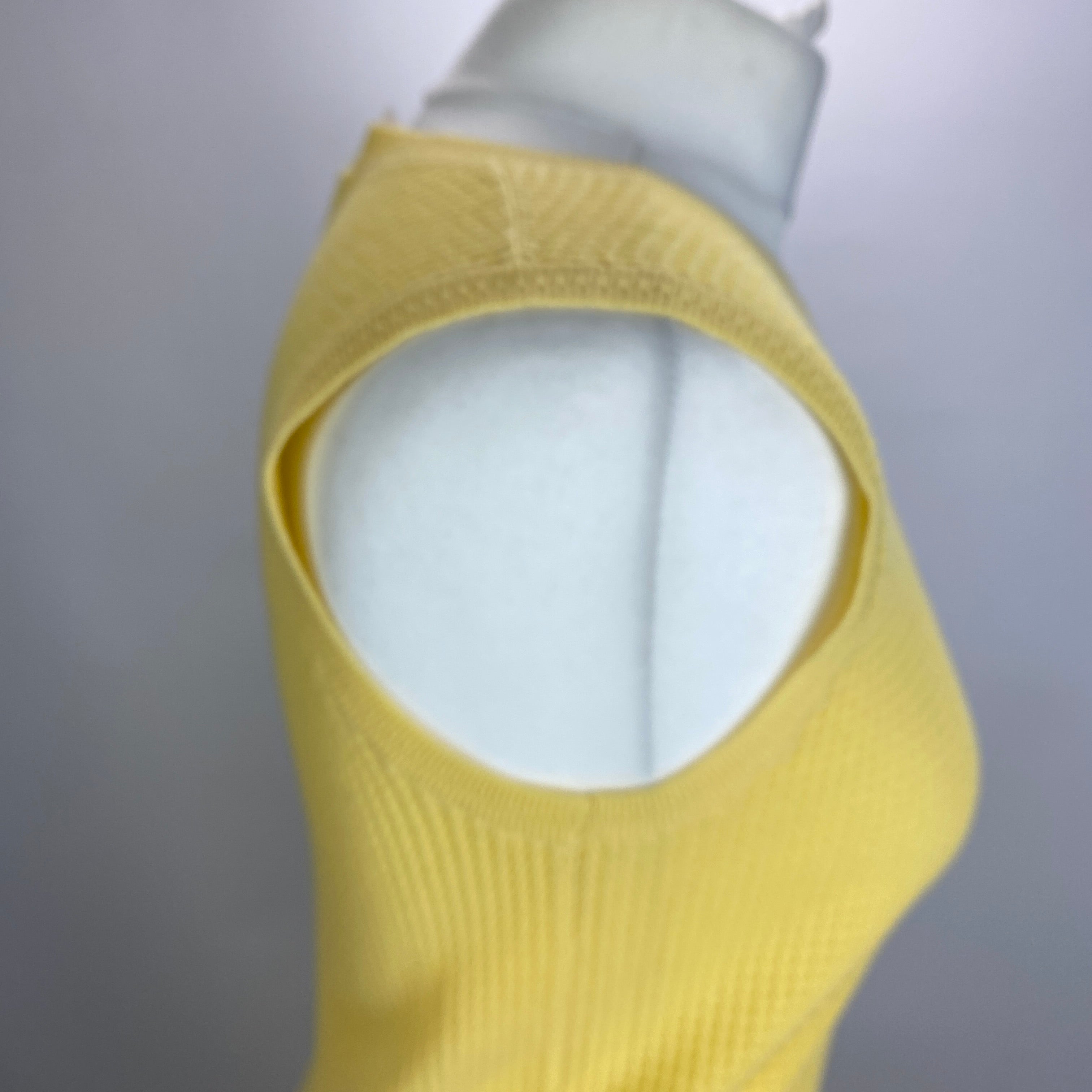 FUB New £202 Lemon Cotton Waffle Knit Maxi Dress S